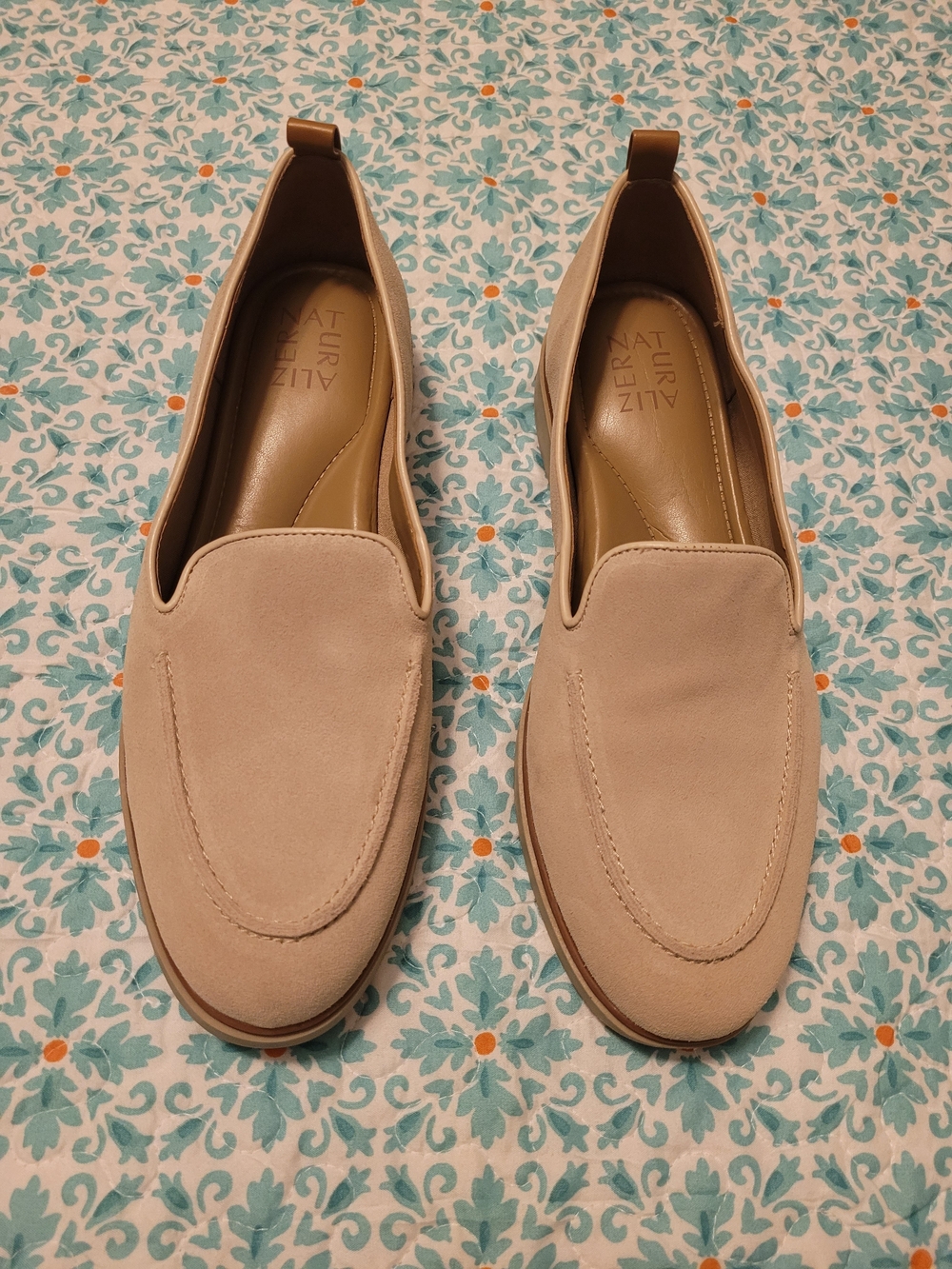 Naturalizer Taupe Suede Slip-On Loafers